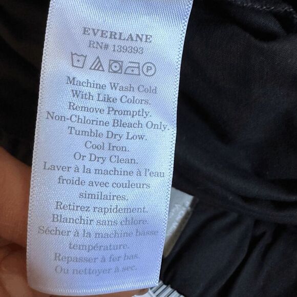 NWT Everlane Womens Black Organic Cotton Elastic Waist Pull-on Easy Short Small - Picture 8 of 9